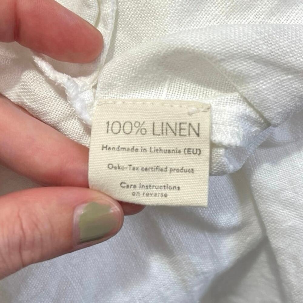 Magic Linen Roll Tab Cuffed 9” Bermuda Drawstring Coastal Relaxed Shorts - Large - Picture 10 of 11
